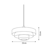 LittleHomely Verin Mid-Century Metal Pendant Light