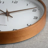 LittleHomely Modern Scandinavian Wooden Wall Clock