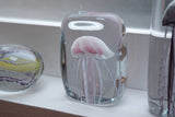 LittleHomely Handmade Glass Square Jellyfish Sculpture
