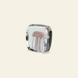 LittleHomely Handmade Glass Square Jellyfish Sculpture