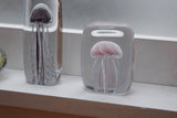 LittleHomely Handmade Glass Square Jellyfish Sculpture