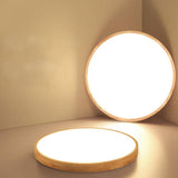 LittleHomely Nevek Ultra-Flat Wooden Ceiling Light