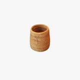 LittleHomely Handwoven Rattan Utensil Holder Kitchen Storage
