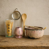 LittleHomely Rustic Ceramic Matcha Tea Set with Pouring Spout