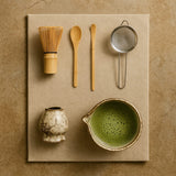 LittleHomely Rustic Ceramic Matcha Tea Set with Pouring Spout