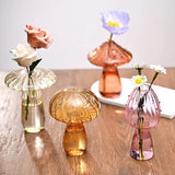 LittleHomely Mushroom Glass Bud Vase Collection