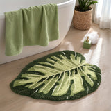 1pc DAJIANG Extra Thick NonSlip Bath Mat  HeavyDuty Bathroom Rug with Green Leaf Pattern Extra Soft Absorbent Floor Mat for Shower Bathtub Toilet  Machine Washable Bathroom Decor In Green Brown  Ideal For Home Hotel