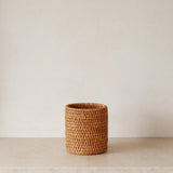 LittleHomely Handwoven Rattan Utensil Holder Kitchen Storage