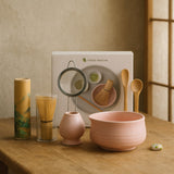 LittleHomely Ceramic Matcha Tea Set with Pouring Spout & Whisk