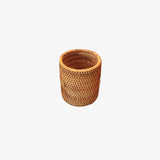 LittleHomely Handwoven Rattan Utensil Holder Kitchen Storage